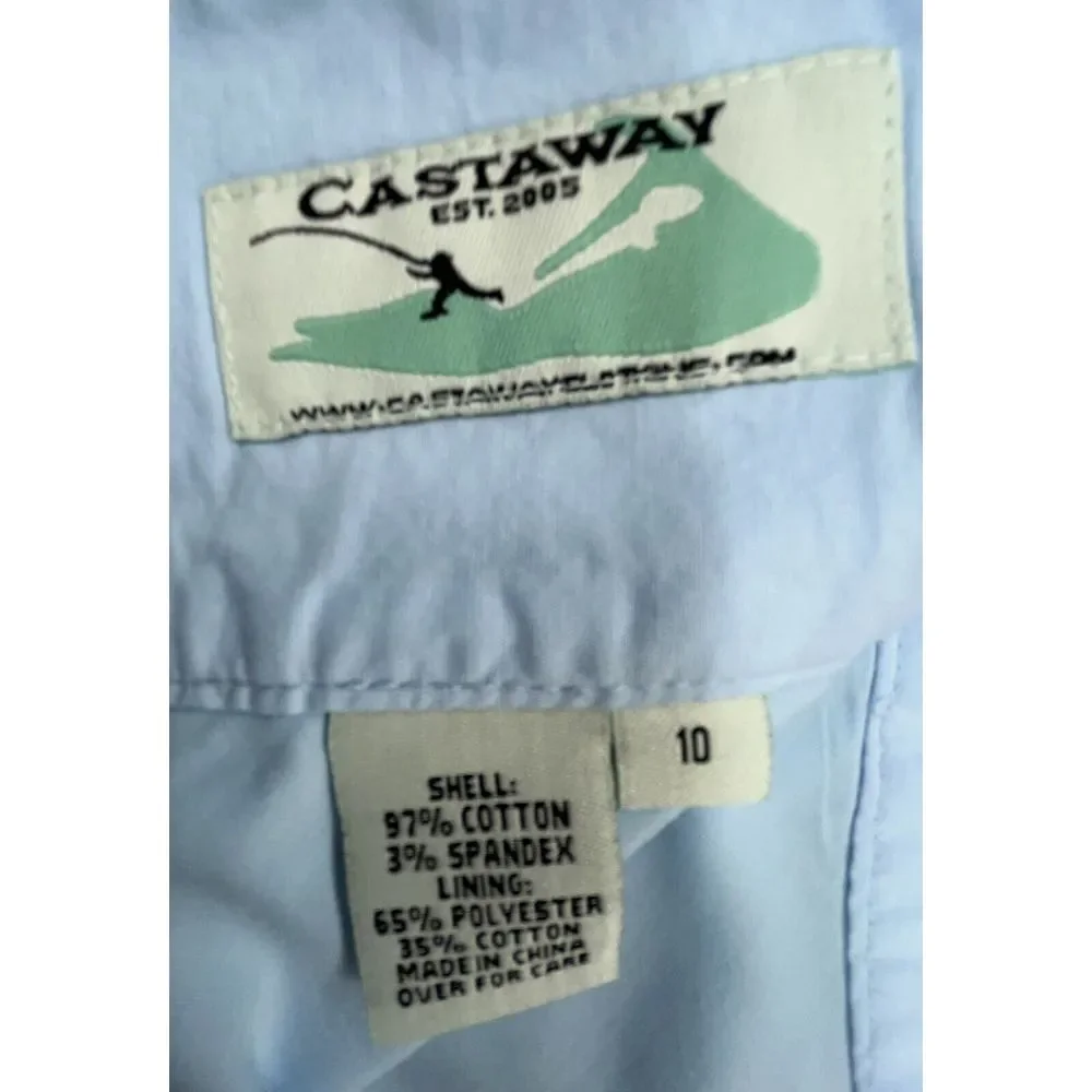 Castaway Skirt 10 Blue Mini A Line Stretch Line Golf Tennis Fish Athleisure Gorp